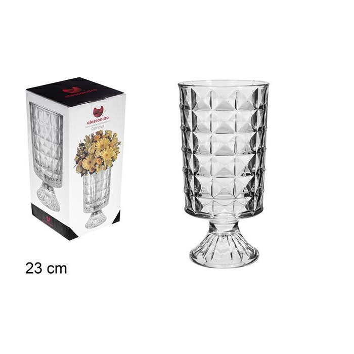 VASO DI VETRO GENOVA 23 CM